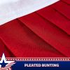 1 Pack USA Pleated Fan Flag 1.5x3 Feet American USA Bunting Decoration Flags PRINTED 150D Patriotic Stars and Stripes with Canvas Header and Brass Gro