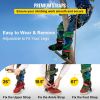 VEVOR Tree Climbing Spikes, 4 in 1 Alloy Metal Adjustable Pole Climbing Spurs, w/Security Belt & Foot Ankle Straps, Arborist Equipment for Climbers, L