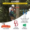 VEVOR Tree Climbing Spikes, 4 in 1 Alloy Metal Adjustable Pole Climbing Spurs, w/Security Belt & Foot Ankle Straps, Arborist Equipment for Climbers, L