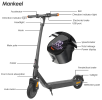 500W Electric balance scooter.  25 km/h speed portable folding USB mobile phone charging load 120kg climb 15¬∞ range 30km LED lighting - PSMK090