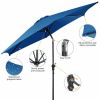 10 Feet Outdoor Patio Umbrella with Tilt Adjustment and Crank - blue