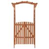 Pergola with Gate 45.7"x15.7"x80.3" Solid Firwood - Brown