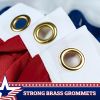 1 Pack USA Pleated Fan Flag 1.5x3 Feet American USA Bunting Decoration Flags PRINTED 150D Patriotic Stars and Stripes with Canvas Header and Brass Gro