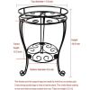 2 Tier Plant Stand, Metal Potted Holder Rack, Indoor Outdoor Multiple Flower Pot Shelf - Style 1