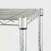 3 Tier Wide Wire Shelving - Chrome