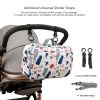 Waterproof baby print stroller bag storage hanging bag diaper bag mother and baby mommy bag - Mommy Bag-Colorful Stone