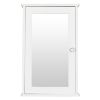 Single Door Mirror Indoor Bathroom Wall Mounted Cabinet Shelf White - As shown in the figure