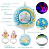 Baby Musical Crib Bed Bell Rotating Mobile Star Projection Nursery Light Baby Rattle Toy  - Blue