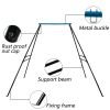 Swing Frame,A-Frame Swing Stand with Ground Nail, Heavy Duty Metal Swing Frame, Fits for Most Swings & Yoga Swing, Anti-Rust and Good Stability  - Blu