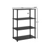 No Tools 4-Shelf Storage Bookcase, True Black Oak - True Black Oak