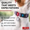 Reflective Cotton Dog Collar Eco Friendly Alt to Nylon Collar for Small Medium Dogs Adjustable Male Female Dog Collar 9-14 inch Neck x 3/5 inch Wide P