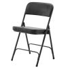 4 Pack Metal Folding Chairs with Padded Seat and Back, for Home and Office, Indoor and Outdoor Events Party Wedding, Black - as picture