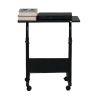 Removable P2 15MM Chipboard & Steel Side Table with Baffle Black - As shown in the figure