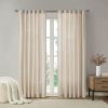 Faux Linen Rod Pocket and Back Tab Fleece Lined Curtain Panel(Only 1 Pc Panel) - as Pic