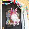 2023 Easter Rabbit Wreath Colorful Easter Rabbit Garlands Door Oranments Happy Easter Party Decor Bunny Wall Front Door Hanging - Rabbit Wreath D - CN