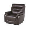 Contemporary Top-Grain Leather Recliner Set - Power Footrest, Power Headrest - Control Panel, USB Port, Home Button - as Pic