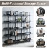 [VIDEO] 5 Tier Bookcase Home Office Open Bookshelf, Vintage Industrial Style Shelf with Metal Frame, MDF Board - Black