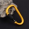 Aluminum D-Ring Locking Carabiner Light but Strong NOT for Climbing(Pack of 10) - color