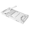 Foldable Laptop Table Bed Notebook Desk with Cooling Fan Mouse Board LED light 4 xUSB Ports Breakfast Snacking Tray  - White