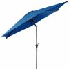 10 Feet Outdoor Patio Umbrella with Tilt Adjustment and Crank - blue