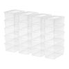 5 Qt. (1.25 gal.) Small Stackable Plastic Closet Storage Box, Clear, Set of 20 - 20