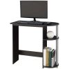 Adult Computer Desk with Built-in Shelves, Multiple Colors, 28.86' H, Indoor Use - Black