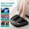 Shiatsu Foot Massager with Heat and Deep Kneading Therapy, Air Compression, Vibration for Pain Relief and Circulation, Open-Toe Style,Home or Office U