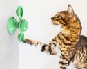 Pet Life 'Windmill' Rotating Suction Cup Spinning Cat Toy - Green