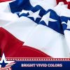 1 Pack USA Pleated Fan Flag 1.5x3 Feet American USA Bunting Decoration Flags PRINTED 150D Patriotic Stars and Stripes with Canvas Header and Brass Gro