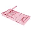 Foldable Laptop Table Bed Notebook Desk with Cooling Fan Mouse Board LED light 4 xUSB Ports Breakfast Snacking Tray - Rose Gold