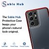 Sable Hub Phone Case for Samsung S21 Ultra | Hybrid TPU Bumper + PC Hard Cover, Anti Yellowing, Scratch Resistant, Slim Fit, Lightweight, Shockproof |