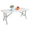 6' Folding Table Portable Plastic Indoor Outdoor Picnic Party Dining Camping Tables - as picture