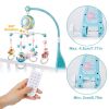 Baby Musical Crib Bed Bell Rotating Mobile Star Projection Nursery Light Baby Rattle Toy  - Blue