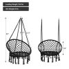 hammock chair; black - black - steel