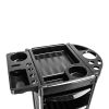 YC-Q7 5 Tiers Hairdresser Beauty Storage Trolley Black - As shown in the figure