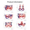 JOYMEMO 6PCS Independence Day Glasses Set American National Day Party Decoration Supplies USA 4th of July Event Party Supplies - set 1