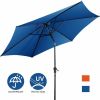 10 Feet Outdoor Patio Umbrella with Tilt Adjustment and Crank - blue