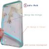 Sable Hub iPhone 7+ Case | Beautiful Design Cover with Hand Strap | Silicone Hard Case with Color Buttons - Blue Tile Design