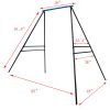 Swing Frame,A-Frame Swing Stand with Ground Nail, Heavy Duty Metal Swing Frame, Fits for Most Swings & Yoga Swing, Anti-Rust and Good Stability  - Blu