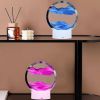 Creative RGB 3D Moving Sand Art Night Light Quicksand Painting Table Lamp LED Lights Hourglass Christmas Gift Home Office Decor - Orange - CN