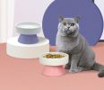 Cat Ceramic Raised Food Bowls, Elevated Pet Dish Feeder, Protect Pet's Spine, for Dog Kitty Puppy Pets Bowl, Tower Shaped Ceramic Pet Cats Food Bowl -