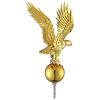 Flagpole 14" Eagle Topper Gold Finial Ornament for 20/25/30Ft Telescopic Pole Yard Outdoor - LA01