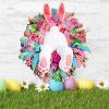 2023 Easter Rabbit Wreath Colorful Easter Rabbit Garlands Door Oranments Happy Easter Party Decor Bunny Wall Front Door Hanging - Rabbit Wreath D - CN