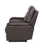 Contemporary Top-Grain Leather Recliner Set - Power Footrest, Power Headrest - Control Panel, USB Port, Home Button - as Pic